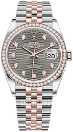 Rolex Datejust 36 Szary/18 karatowe różowe złoto Ø36 mm 126281RBR-0029