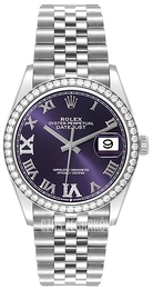 Rolex Datejust 36 Purpurowy/Stal Ø36 mm 126284RBR-0013