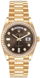 Rolex Day-Date 36 Szary/18 karatowe żółte złoto Ø36 mm 128348RBR-0005