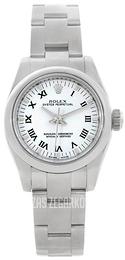 Rolex Lady Oyster Perpetual Biały/Stal Ø26 mm 176200/5