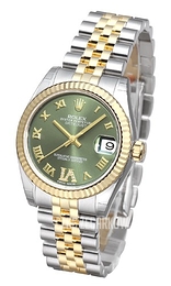 Rolex Datejust 31 Zielony/Stal Ø31 mm 178273-0090