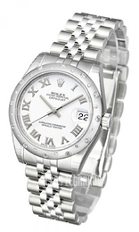 Rolex Datejust Lady Biały/Stal Ø31 mm 178344-0005