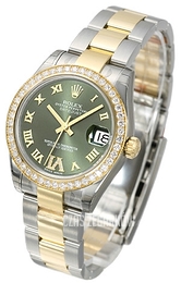 Rolex Datejust 31 Zielony/Stal Ø31 mm 178383-0043