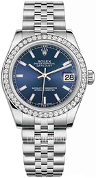 Rolex Datejust 31 Niebieski/Stal Ø31 mm 178384-0029