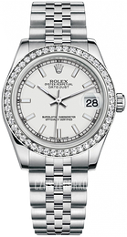Rolex Datejust 31 Biały/Stal Ø31 mm 178384-0030