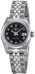Rolex Lady-Datejust 26 Czarny/Stal Ø26 mm 179160-31