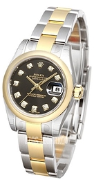 Rolex Lady-Datejust 26 Czarny/Stal Ø26 mm 179163-11