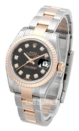 Rolex Lady-Datejust 26 Czarny/Stal Ø26 mm 179171-39