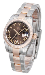Rolex Lady-Datejust 26 Brązowy/Stal Ø26 mm 179171-53