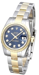 Rolex Lady-Datejust 26 Niebieski/Stal Ø26 mm 179173-44