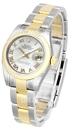 Rolex Lady-Datejust 26 Biały/Stal Ø26 mm 179173-45