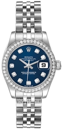 Rolex Lady-Datejust 26 Niebieski/Stal Ø26 mm 179384-6