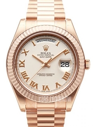 Rolex Day-Date Kremowy/18 karatowe różowe złoto Ø41 mm 218235/5