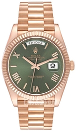 Rolex Day-Date 40 Zielony/18 karatowe różowe złoto Ø40 mm 228235-0025