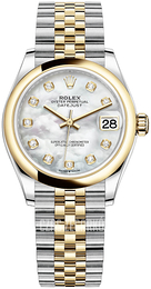Rolex Datejust 31 Biały/18 karatowe żółte złoto Ø31 mm 278243-0028