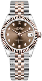 Rolex Datejust 31 Brązowy/18 karatowe różowe złoto Ø31 mm 278271-0028