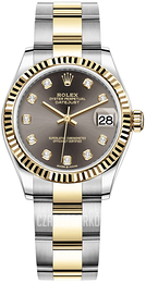 Rolex Datejust 31 Szary/18 karatowe żółte złoto Ø31 mm 278273-0021