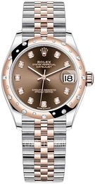 Rolex Datejust 31 Brązowy/18 karatowe różowe złoto Ø31 mm 278341RBR-0028