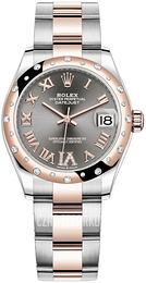 Rolex Datejust 31 Szary/18 karatowe różowe złoto Ø31 mm 278341RBR-0029