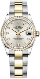 Rolex Datejust 31 Srebrny/18 karatowe żółte złoto Ø31 mm 278383RBR-0019