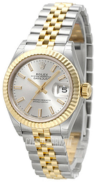 Rolex Lady-Datejust 28 Srebrny/18 karatowe żółte złoto Ø28 mm 279173-0019