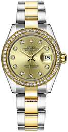 Rolex Lady-Datejust 28 Żółte złoto/18 karatowe żółte złoto Ø28 mm 279383RBR-0012