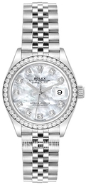 Rolex Lady-Datejust 28 Biały/Stal Ø28 mm 279384RBR-0011