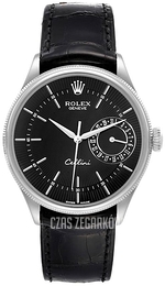 Rolex Cellini Date Czarny/Skóra Ø39 mm 50519-0007