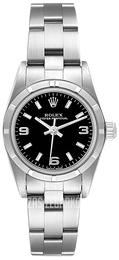 Rolex Oyster Perpetual Czarny/Stal Ø24 mm 76030/1