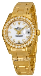 Rolex Pearlmaster 29 Biały/18 karatowe żółte złoto Ø29 mm 80298-2
