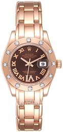 Rolex Pearlmaster 29 Brązowy/18 karatowe różowe złoto Ø29 mm 80315-0013