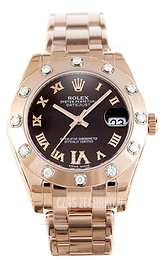 Rolex Pearlmaster 34 Brązowy/18 karatowe różowe złoto Ø34 mm 81315-0003