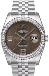 Rolex Datejust Lady 36 mm Brązowy/Stal Ø36 mm 116244-0003