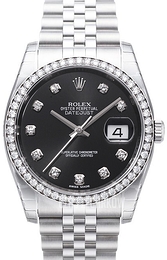 Rolex Datejust Lady 36 mm Czarny/Stal Ø36 mm 116244-0014