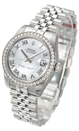 Rolex Datejust Lady 31 mm Biały/Stal Ø31 mm 178384-0012