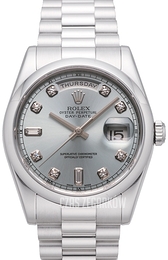 Rolex Day-Date Srebrny/Platyna Ø36 mm 118206-0037