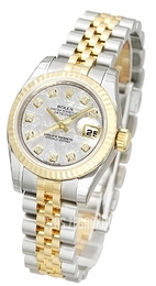 Rolex Lady Oyster Perpetual Szary/18 karatowe żółte złoto Ø26 mm 179173/3