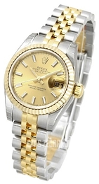 Rolex Lady Oyster Perpetual Szampański/18 karatowe żółte złoto Ø26 mm 179173/7