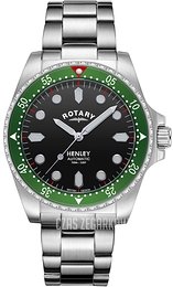 Rotary Henley Czarny/Stal Ø42 mm GB05136/71