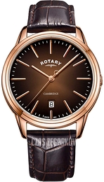 Rotary Cambridge Brązowy/Skóra Ø40 mm GS05394/16