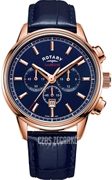 Rotary Cambridge Niebieski/Skóra Ø43 mm GS05399/05