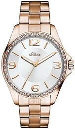 S.Oliver Other Srebrny/Stal w kolorze różowego złota Ø39 mm SO-2967-MQ