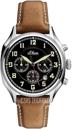 S.Oliver Other Czarny/Skóra Ø44 mm SO-3180-LC