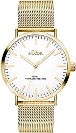 S.Oliver Other Biały/Stal w odcieniu złota Ø38 mm SO-3238-MQ