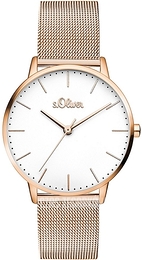 S.Oliver Other Biały/Stal w kolorze różowego złota Ø34 mm SO-3446-MQ