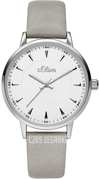 S.Oliver Other Srebrny/Skóra Ø37 mm SO-3729-LQ