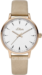 S.Oliver Other Srebrny/Skóra Ø37 mm SO-3730-LQ