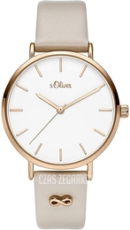 S.Oliver Other Biały/Skóra Ø37 mm SO-3747-LQ