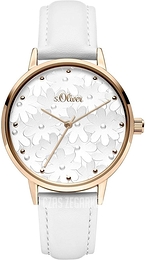 S.Oliver Other Biały/Skóra Ø36 mm SO-3787-LQ