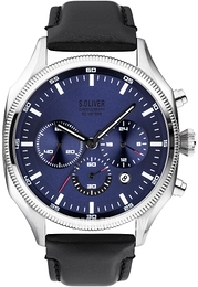 S.Oliver Other Niebieski/Skóra Ø44 mm SO-3865-LC